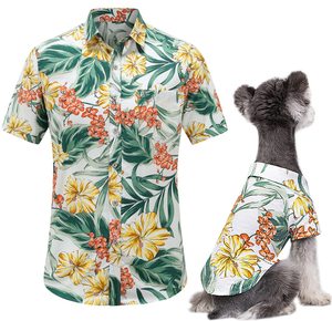 Pemasok baru 2023 kemeja hewan peliharaan musim panas kostum Hawaii pakaian anak anjing keren hewan peliharaan untuk anjing kecil sedang besar - Product Image 1