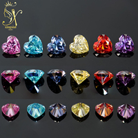 Moissanite de laboratoire VVS1 multicolore certifiée GRA, taille cœur, pierre précieuse en vrac 0,5ct-5ct, effet de couleur/feu