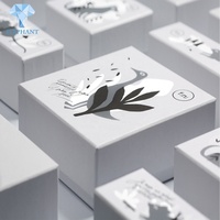 Boîte à biscuits en papier blanche de petite taille 6x6x3 pouces, design personnalisé pour les fêtes