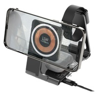 Jianhan Chargeur sans fil mince 4 en 1 Station de charge pliable pour plusieurs appareils pour iPhone , iWatch, AirPods