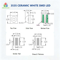LED Céramique Blanche B2B 3535 350mA 1W Garantie 2 Ans pour Projecteur Industriel OEM ODM Fournisseur