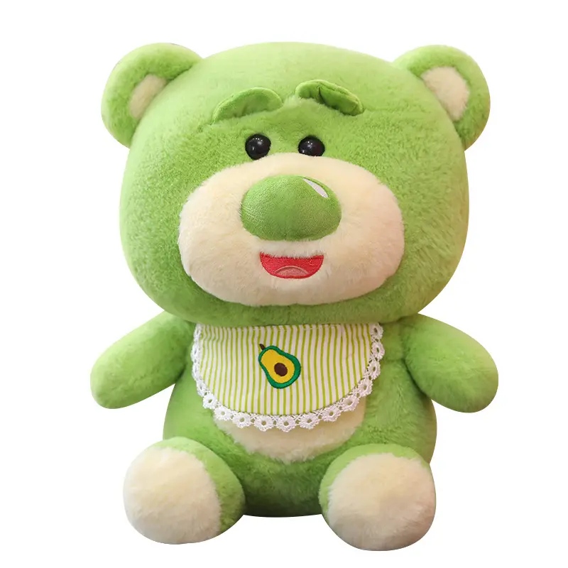 Avocado Bear Cute Doll Plush Doll Children's Toy Cute Little Bear Birthday Gift for Girls