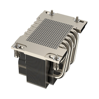 Disipador de Calor para CPU con Ventilador de Refrigeración por Aire PWM y Aletas de Aluminio, 5 Tubos de Calor de Cobre en la Parte Inferior para Procesador de Servidor 2U AMD SP6 LGA 4844