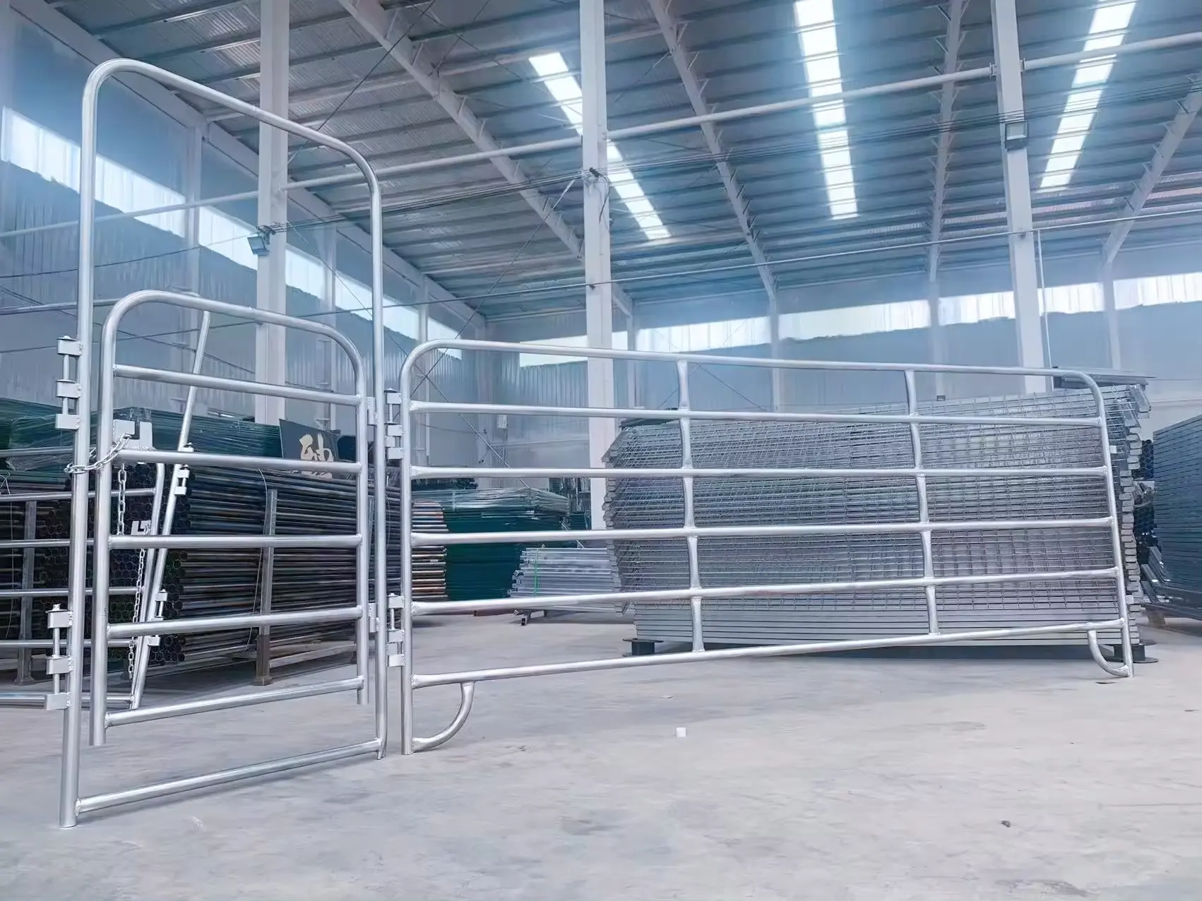 Galvanized 6ft 12ft heavy duty used metal horse fence panels/Round pen panels Livestock Cattle Panels/Horse Corral panels