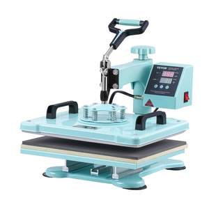 Máquina de prensa de calor DB 8 en 1, 12x15 pulgadas, semiautomática, vaso de 30Oz y prensa de camisetas, 110V/220V para plato, taza y combinación verde - Product Image 1