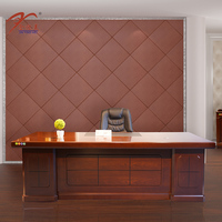 Bureau de direction de luxe en forme de I, table d'ordinateur de bureau, bureau classique traditionnel en bois, bureau de patron, bureaux de direction