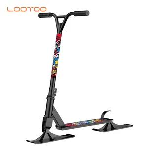 Roda r 2 em 1 para crianças, esporte de inverno, pista de neve, skis, scooter infantil, dobrável