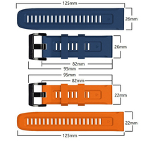Nouveaux bracelets de montre intelligente en silicone à boucle en métal noir réglable 20 22 26mm pour Garmin Descent Mk3 7 Pro 7x7s 7 6 Pro