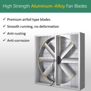 Ventilatore Estrattore d'Aria Industriale a Flusso Assiale da 48 Pollici, 1110W, a Pressione Negativa, Alimentato a Energia Solare, Montaggio a Parete - Product Image 4