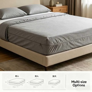 Protège-matelas en polyester gris, doux, respirant, silencieux, imperméable et extensible, <span class=keywords><strong>drap</strong></span>-<span class=keywords><strong>housse</strong></span> - Product Image 5