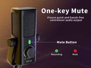 Fifine ไมโครโฟนบันทึกเสียงแบบมีสายไมโครโฟนสตูดิโอไมโครโฟนสตูดิโอไมโครโฟนคอนเดนเซอร์คุณภาพสูง Profile3 - Product Image 5