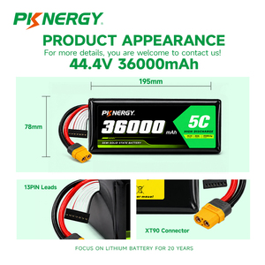 <span class=keywords><strong>Batteria</strong></span> <span class=keywords><strong>al</strong></span> <span class=keywords><strong>Litio</strong></span> Semi-Solida 44.4V 36000mAh 12S ad Alta Capacità e Densità Energetica, Scarica 5C, per UAV da Vigneto e Raccolta su Pendenze - Product Image 4