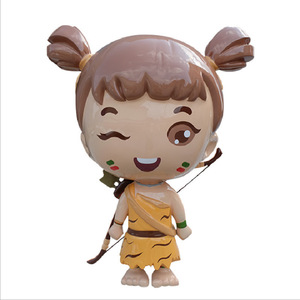 Escultura de Personaje de Dibujos Animados Jiahua, Figura de Chica Tribal de Fibra de Vidrio, Modelo de Decoración para Exteriores - Product Image 5