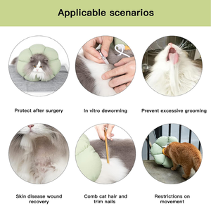 Collar de Recuperación para Gatos con Diseño de Flor, Impermeable, Anti-Mordidas, Anti-Lamido, para Curación de Heridas, Collar Isabelino de Seguridad, Collar de Cono para Gatos para Todas las Estaciones, Suave - Product Image 3