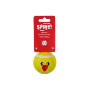 Balle de tennis pour animaux de compagnie, jouet interactif avec plume rouge et design de bec - Product Image 2