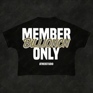 เสื้อยืดครอปแขนสั้นทรงโอเวอร์ไซส์ คอกลม ระบายอากาศได้ดี พิมพ์ลายสัตว์แบบวินเทจ ล้างสีแบบแอซิด 100% ผ้าไหมพิมพ์ลายสกรีน สำหรับผู้ชาย - Product Image 2