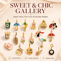 Galería Sweet & Chic | Colgantes con Dije de Acero Inoxidable Chapado en PVD de 18K para Creación de Joyería DIY | Duraderos, Impermeables e Hipoalergénicos