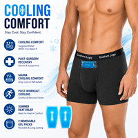 Caleçons pour hommes à poche interne rafraîchissante, avec fermeture éclair, poche sauna pour testicules et poches cachées, offre OEM