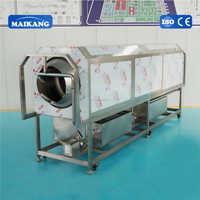 Trommelborstelwasmachine hogedruksproeier voor aardappel, gember, taro, wortelgroenten, zandverwijdering, reinigingsapparatuur