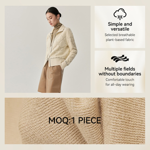 <span class=keywords><strong>Cardigan</strong></span> sportivo autunnale aderente in maglia di alta qualità giacca da <span class=keywords><strong>donna</strong></span> con bottone doppio <span class=keywords><strong>Zip</strong></span> <span class=keywords><strong>Cardigan</strong></span> semplice collo verticale pendolare <span class=keywords><strong>donna</strong></span> - Product Image 3