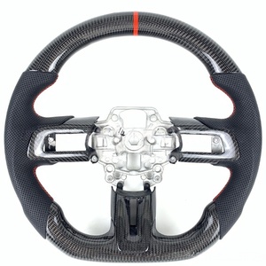 พวงมาลัยคาร์บอนไฟเบอร์แท้แบบกำหนดเองสำหรับ Ford <span class=keywords><strong>Mustang</strong></span> Raptor F150 2015-2023 สไตล์สปอร์ต 3 Runner - Product Image 4