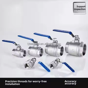 שני חלקים מתג ידניים שני חלקים 304 oem נירוסטה תואם עבור שמן גז מים עם חוט פנימי