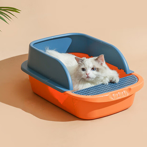 Ingrosso lettiera per gatti carina con recinzione alta e deodorante rimovibile Semi-chiusa per animali domestici per gatti - Product Image 5
