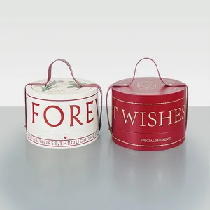 Emballage en carton rigide, boîte cadeau cylindrique portable, personnalisable selon la demande - Product Image 2