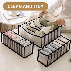 מתקפל מגירת ארון בגדים תחתונים מארגנים עבור צעיפים תחתונים גרביים חזייה-מחסן בגדים - Product Image 4