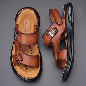 Sandalias de Hombre 2026, Sandalias de Playa de Piel Vacuna de Primera Calidad, Calzado Informal para Exteriores, Cómodo, Transpirable y Ligero - Product Image 6