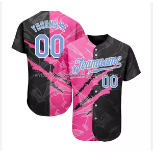 Camiseta de béisbol y sóftbol de poliéster 100% para hombre, ropa deportiva de secado rápido, nuevas camisetas lisas bordadas por sublimación con logotipo personalizado - Product Image 1