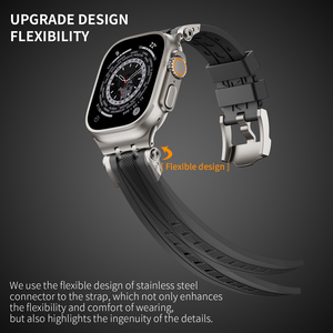 Correa de Fluororubber para Apple Watch Ultra 3, Compatible con <span class=keywords><strong>iWatch</strong></span> Series S11 10 9 <span class=keywords><strong>8</strong></span> <span class=keywords><strong>7</strong></span> 6SE 5 4 3 2 1, Venta al Por Mayor, Estilo Deportivo Similar al SEURE - Product Image 4