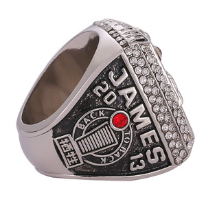 Bague de champion du monde des <span class=keywords><strong>Miami</strong></span> Heat 2013, collection de souvenirs de basket-ball en diamant plaqué argent James, bijou en alliage, cadeau pour homme - Product Image 2