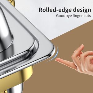 Liyunda Kinh Tế Hot Bán Phong Cách Roll-Thiết Kế Cạnh Với Vàng & Bạc 8Qt Cao Cấp chafing Món Ăn Với Gấp Khung Cho Tự Chọn - Product Image 5