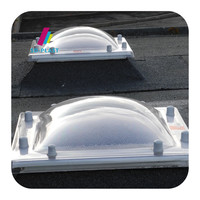 Dôme de puits de lumière en polycarbonate solide transparent avec protection anti-UV