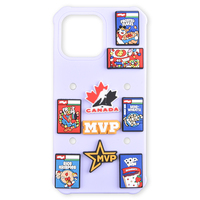 Modieuze Schokbestendige Diy 3d Zacht Siliconen Gat Mobiele Telefoon Hoesje Voor Klomp Bedels Voor Iphone 16 15 14 13 12 11 Pro Max