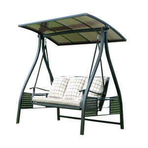 Chaise suspendue de jardin en aluminium coulé, imperméable, pour l'extérieur, double ou triple, pour patio, cour - Product Image 1