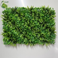 Tanaman kotak rumput pagar 40*60cm, Panel dinding hijau buatan vertikal untuk taman rumah