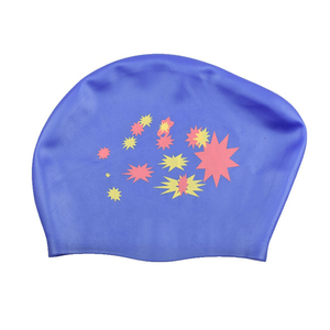 Fabricant OEM de bonnets de bain personnalisés, vente en gros de bonnets de bain en silicone imprimés avec logo pour femmes et cheveux bouclés - Product Image 4