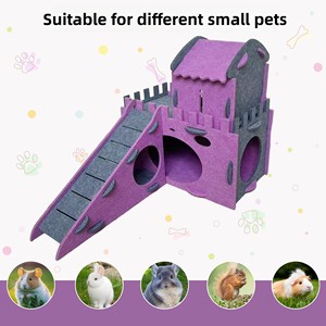 <span class=keywords><strong>Casa</strong></span> <span class=keywords><strong>de</strong></span> Fieltro para Conejos, Cobertizo para Mascotas Pequeñas, Cueva Desmontable para Conejillos <span class=keywords><strong>de</strong></span> Indias, Totoro, Chinchillas, Erizos y Hámsters - Product Image 1