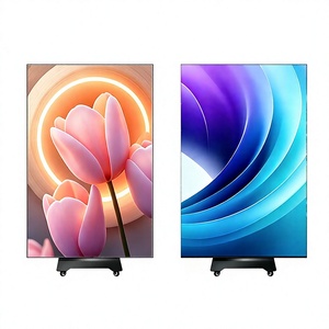 จอแสดงผล LED แบบพับได้ P1.2 P1.5 P1.8 P2.5 ควบคุมผ่าน WiFi สำหรับติดตั้งภายในอาคาร แผงวิดีโอวอลล์แนวตั้ง จอ LED แบบพับสามตอน สีสันสดใส - Product Image 1