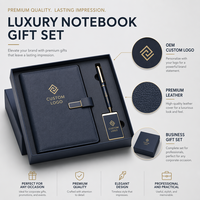 Ensemble cadeau de carnet en cuir premium à spirale A5 avec logo personnalisé, magnétique, pour les affaires, les entreprises, la promotion