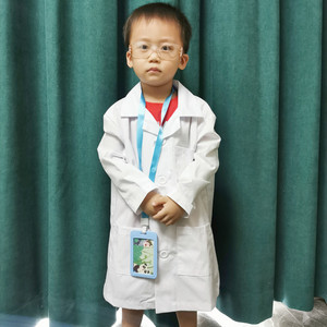 Chất Lượng Cao 100% Cotton Trắng Bác Sĩ Áo Trẻ Em Lớp Hơi Nước Khoa Học Công Nghệ Ăn Mặc Trang Phục Phòng Thí Nghiệm Áo Đồng Phục - Product Image 2