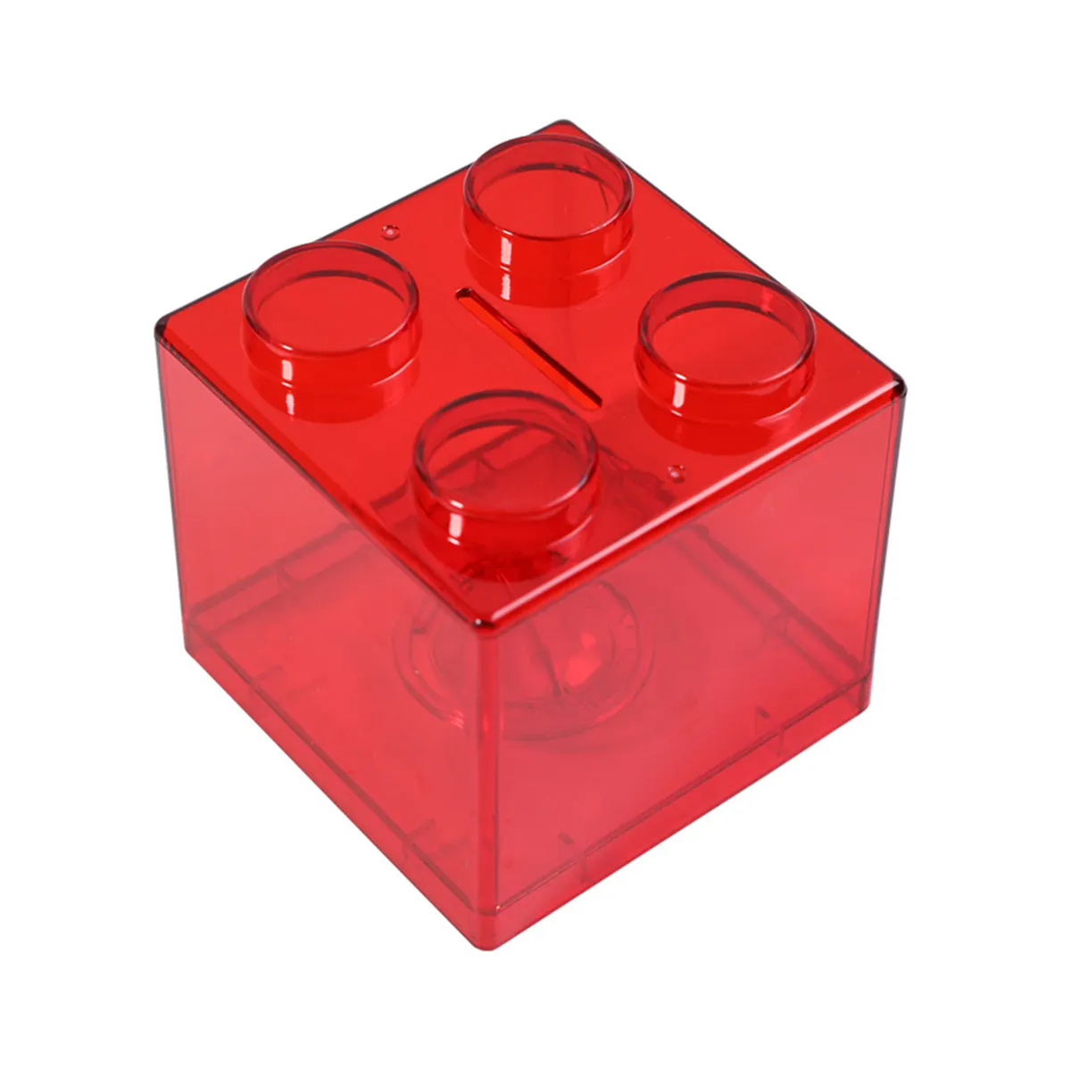 Neuheiten Lego Custom Designed Cash Brick Spar büchsen Kunststoff Münzbank Kunststoff Geld Jar Case Eine Vielzahl von transparenten Farben