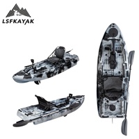 La Chine usine 8FT siège unique 1 personne Kayak de pêche 2.5 onglets petite pédale kayak simple peut installer moteur utilisé dans la rivière du lac