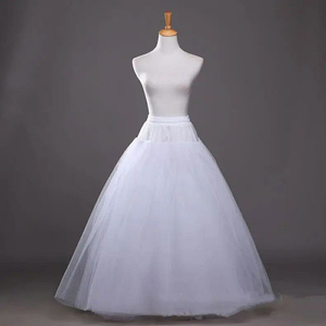 <span class=keywords><strong>Jupon</strong></span> de robe de mariée en <span class=keywords><strong>tulle</strong></span> blanc à 4 couches sans cerceaux <span class=keywords><strong>Jupon</strong></span> de mariée <span class=keywords><strong>long</strong></span> avec accessoire de style de ligne - Product Image 3
