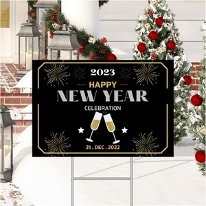 Letreros de Plástico Corrugado Personalizados para Eventos, Tamaño Estándar de 18 x 24 Pulgadas, para Festivales - Product Image 1