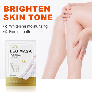 Masque pour les pieds au lait de chèvre 55 cm, marque privée, nourrissant intensif, éclaircissant à la niacinamide, masque exfoliant pour les jambes - Product Image 3