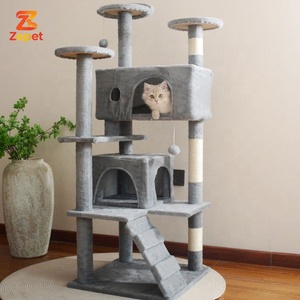 Nouveauté : Tour d'escalade pour chat à plusieurs niveaux, griffoir en bois pour chat, pour jouer et se reposer - Product Image 1