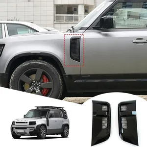 Land rover defender 2023 karbon Fiber yan ayar kapağı çelik hava akışı emme scoop vent hood kapak evrensel